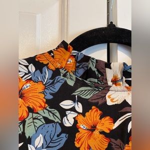 Flower Print A-Line Dress